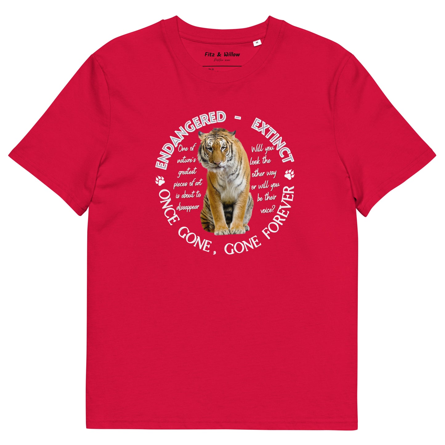 Unisex organic cotton t-shirt, Tiger's voice - Fitz & Willow