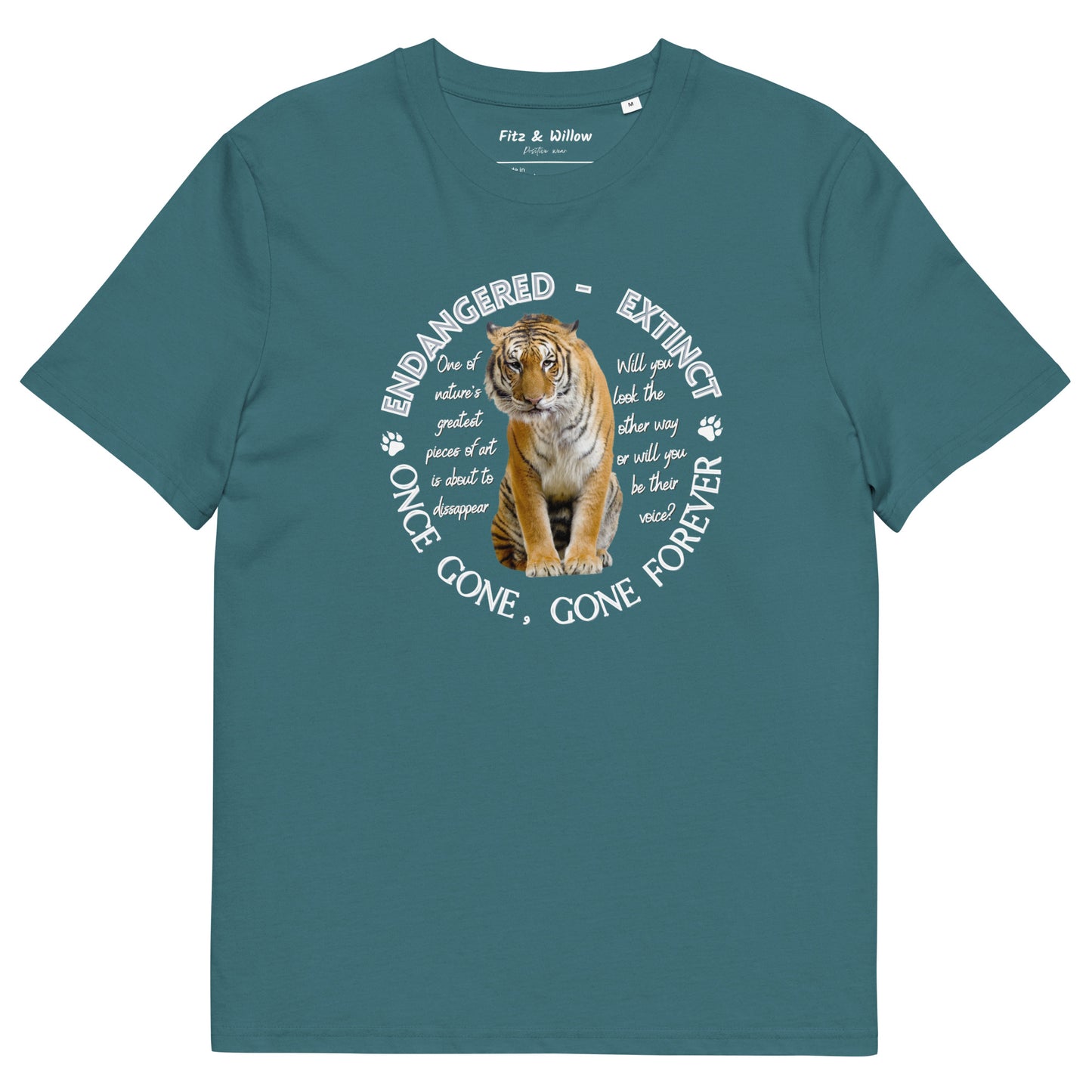 Unisex organic cotton t-shirt, Tiger's voice - Fitz & Willow
