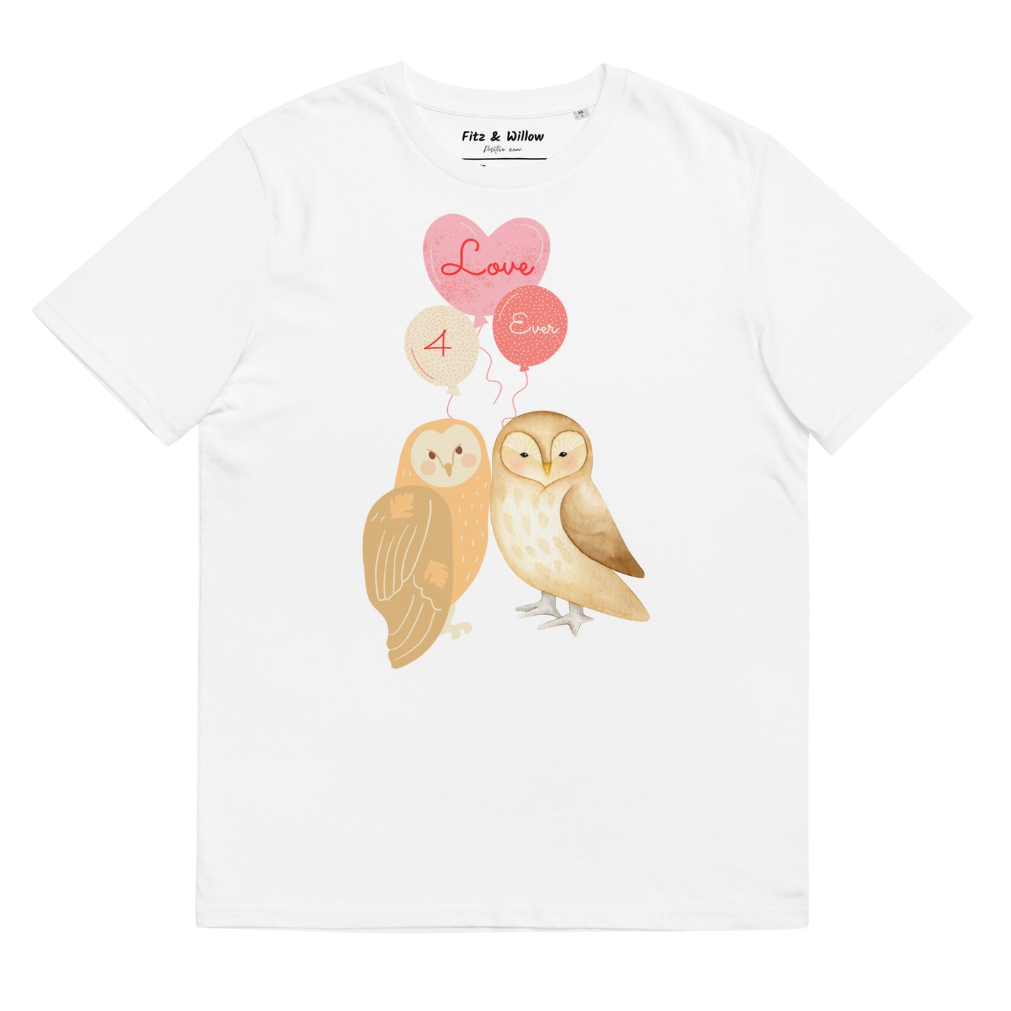 Unisex organic t-shirt, Love 4 ever - Fitz & Willow