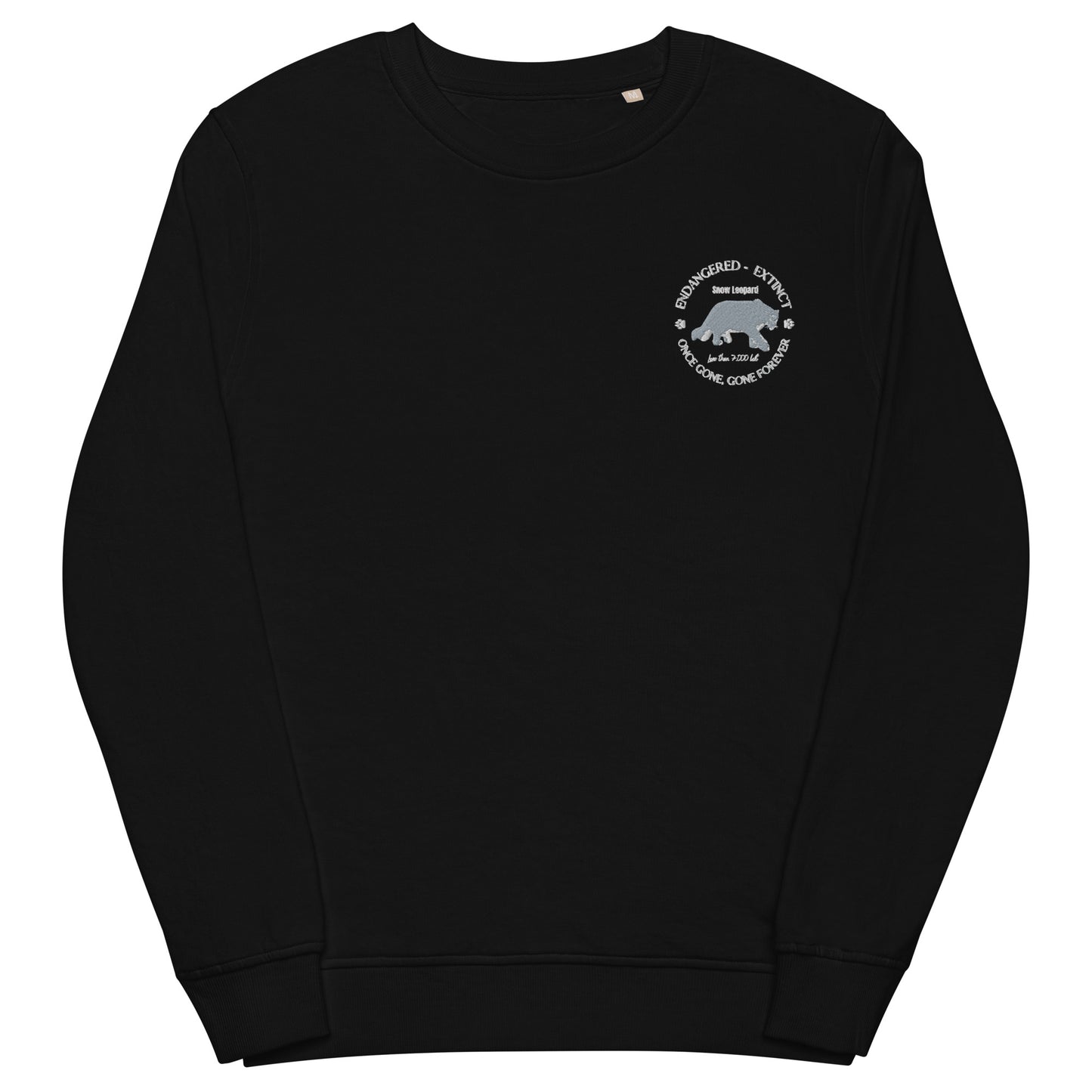 Unisex organic sweatshirt, Snow Leopard's Voice - Fitz & Willow