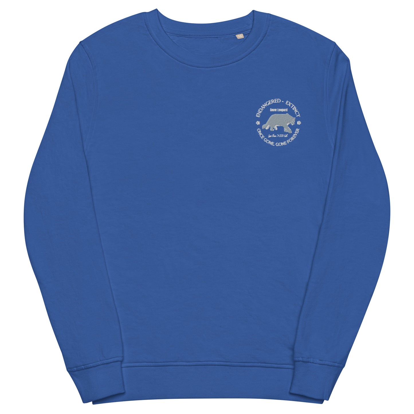 Unisex organic sweatshirt, Snow Leopard's Voice - Fitz & Willow