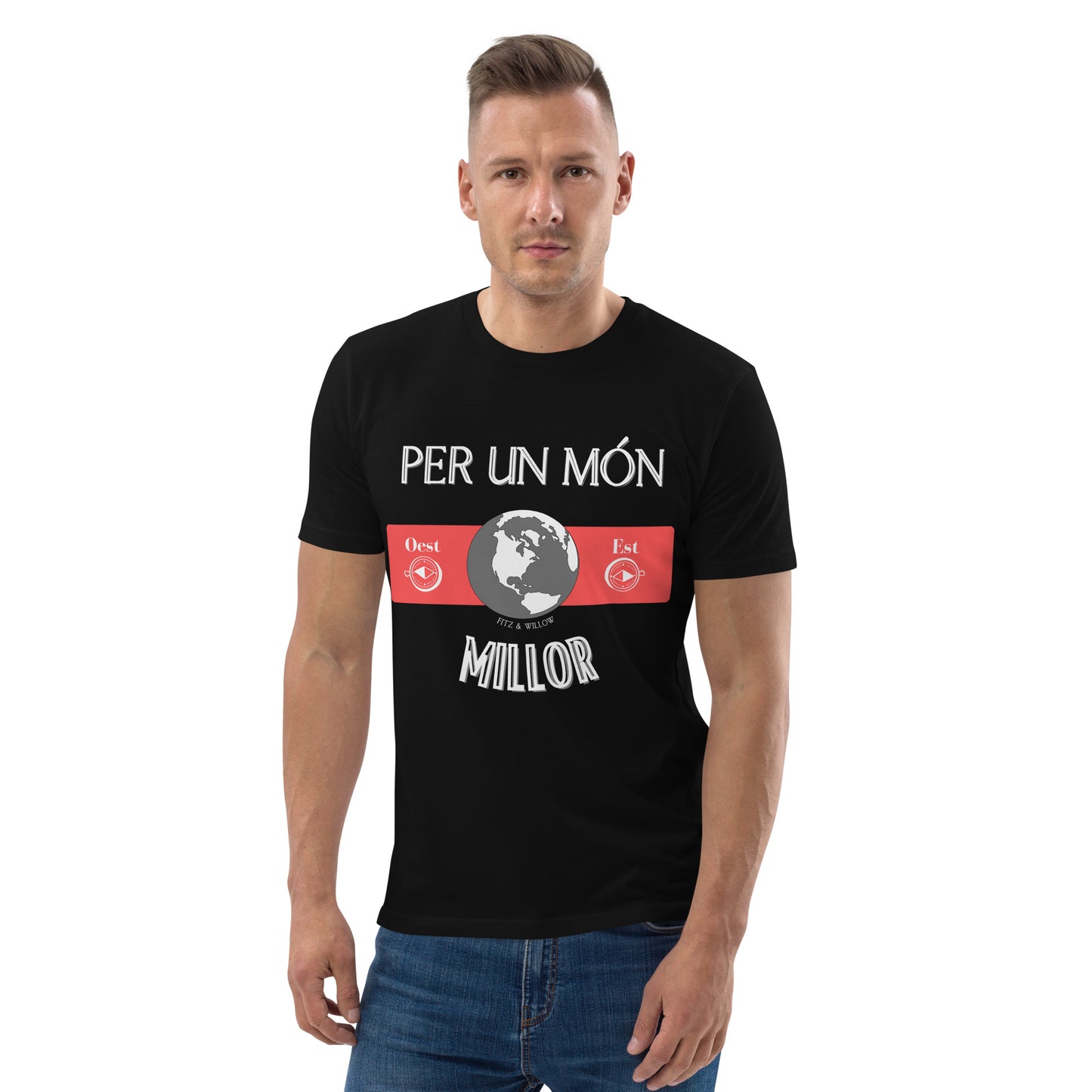 Unisex organic cotton t-shirt, Per un Món Millor - Fitz & Willow
