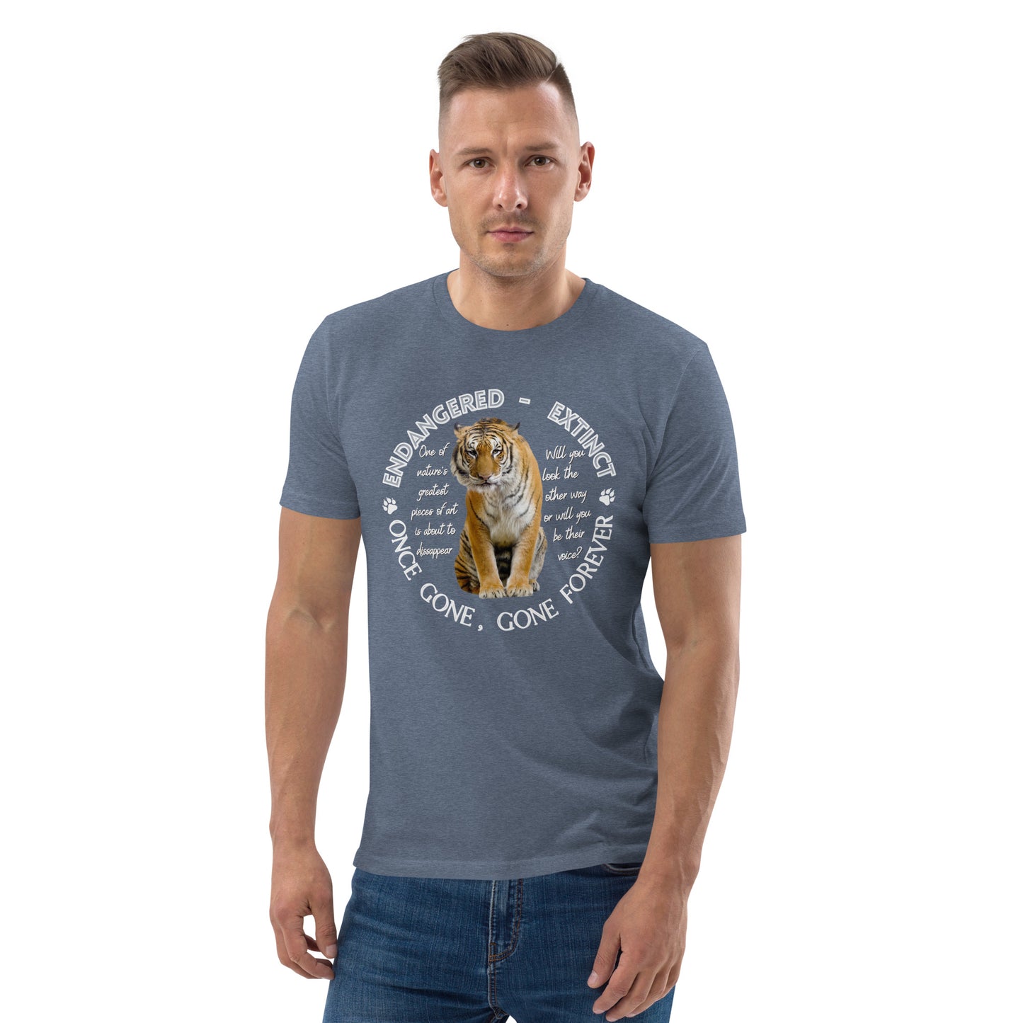 Unisex organic cotton t-shirt, Tiger's voice - Fitz & Willow