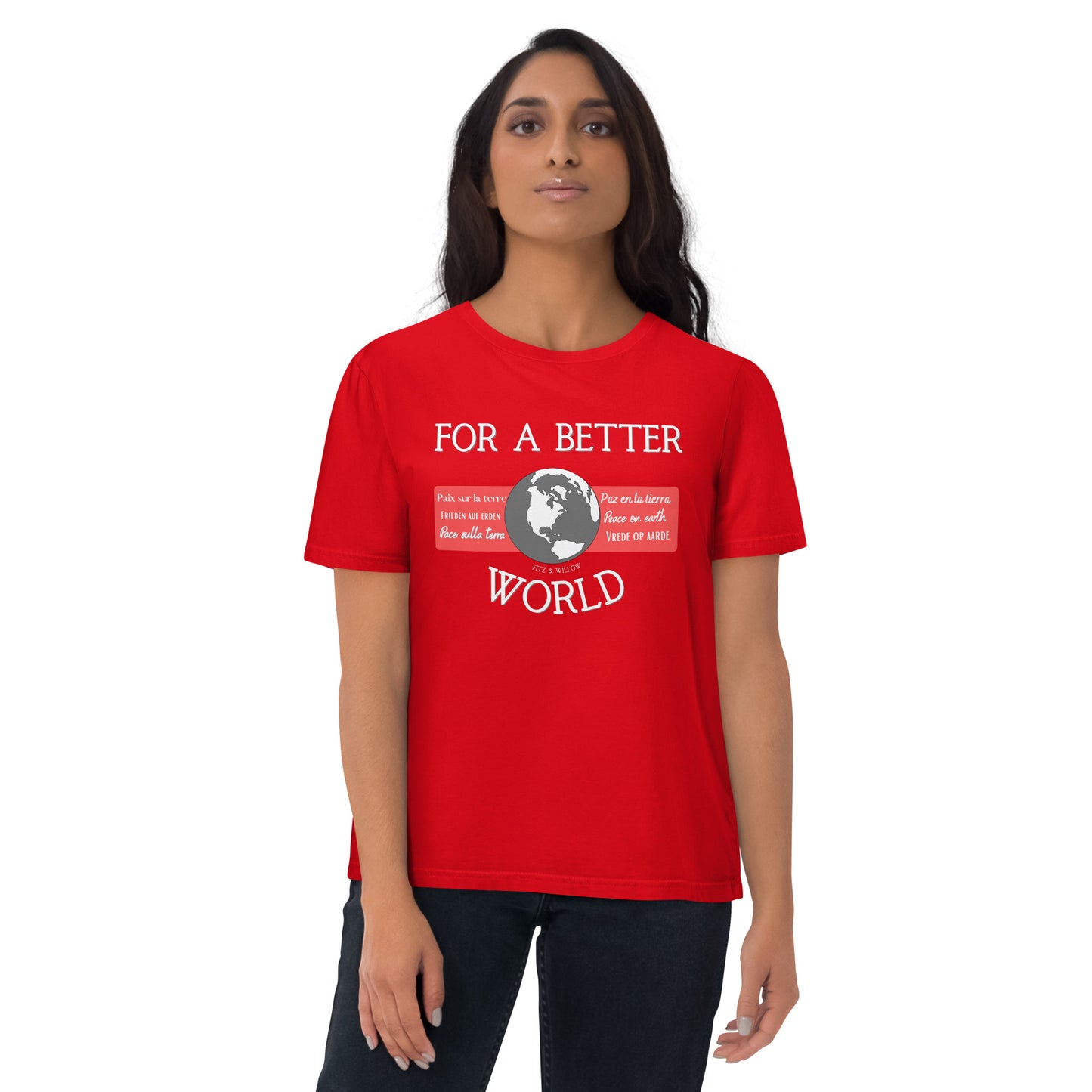 Unisex organic cotton t-shirt, For a better World - Fitz & Willow