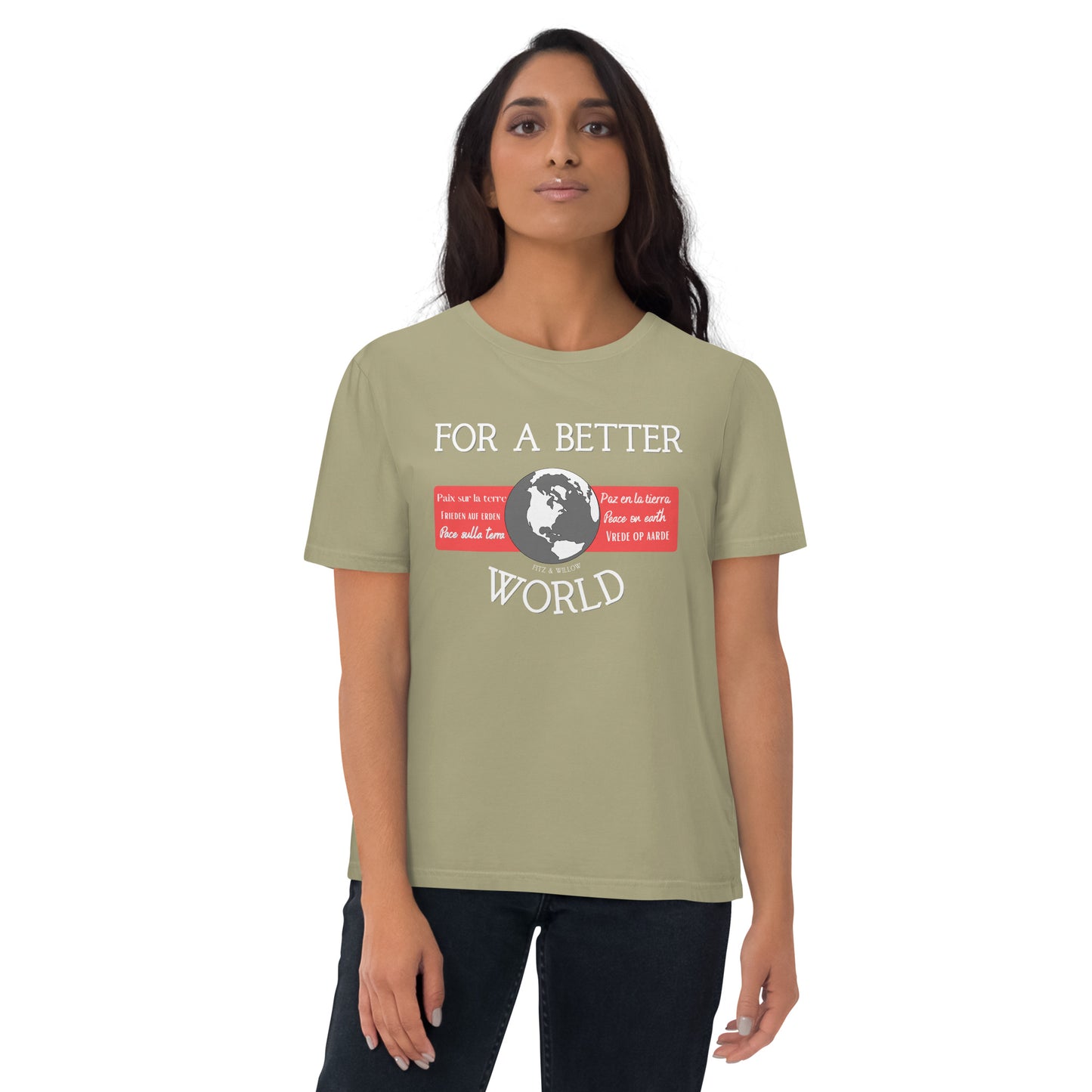 Unisex organic cotton t-shirt, For a better World - Fitz & Willow