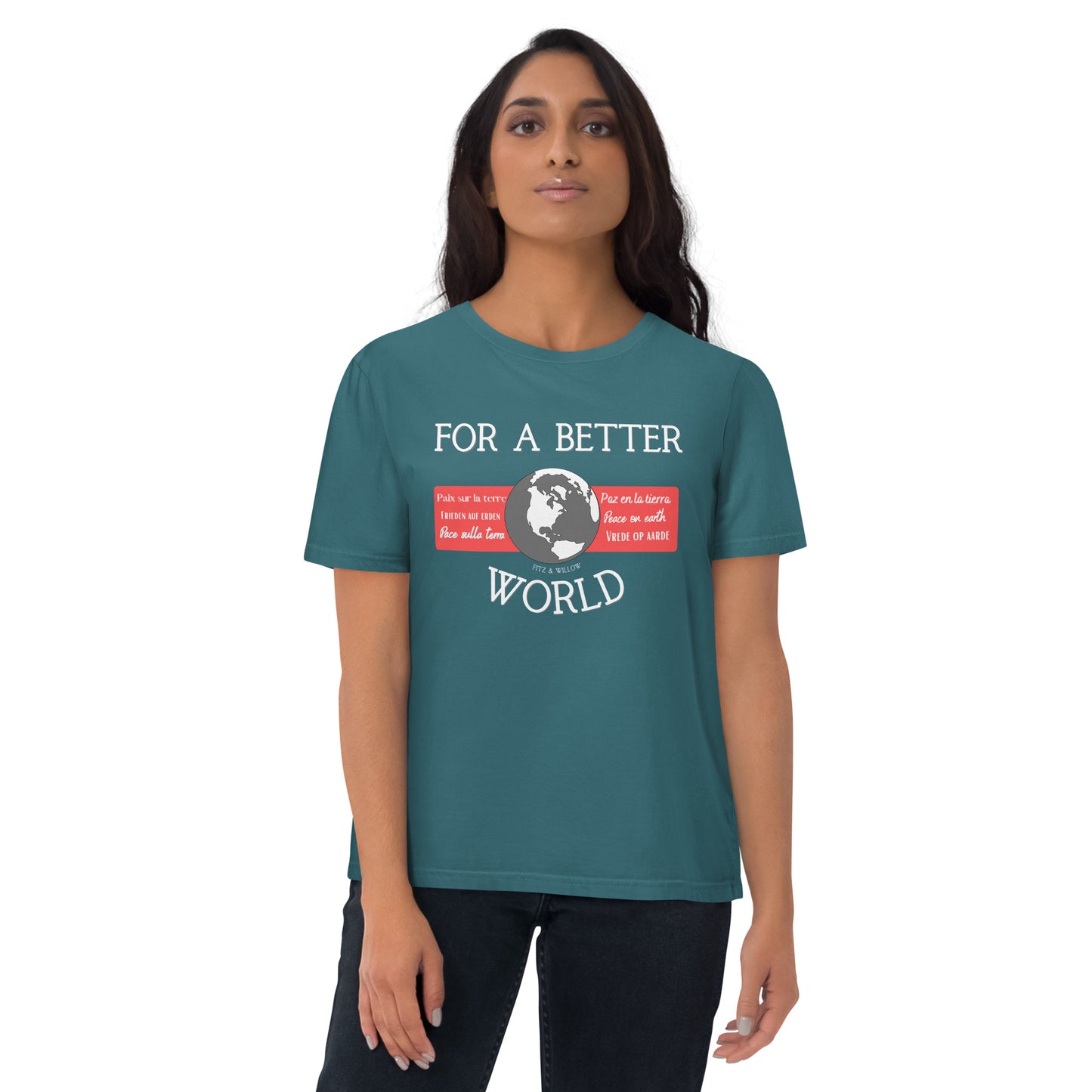 Unisex organic cotton t-shirt, For a better World - Fitz & Willow