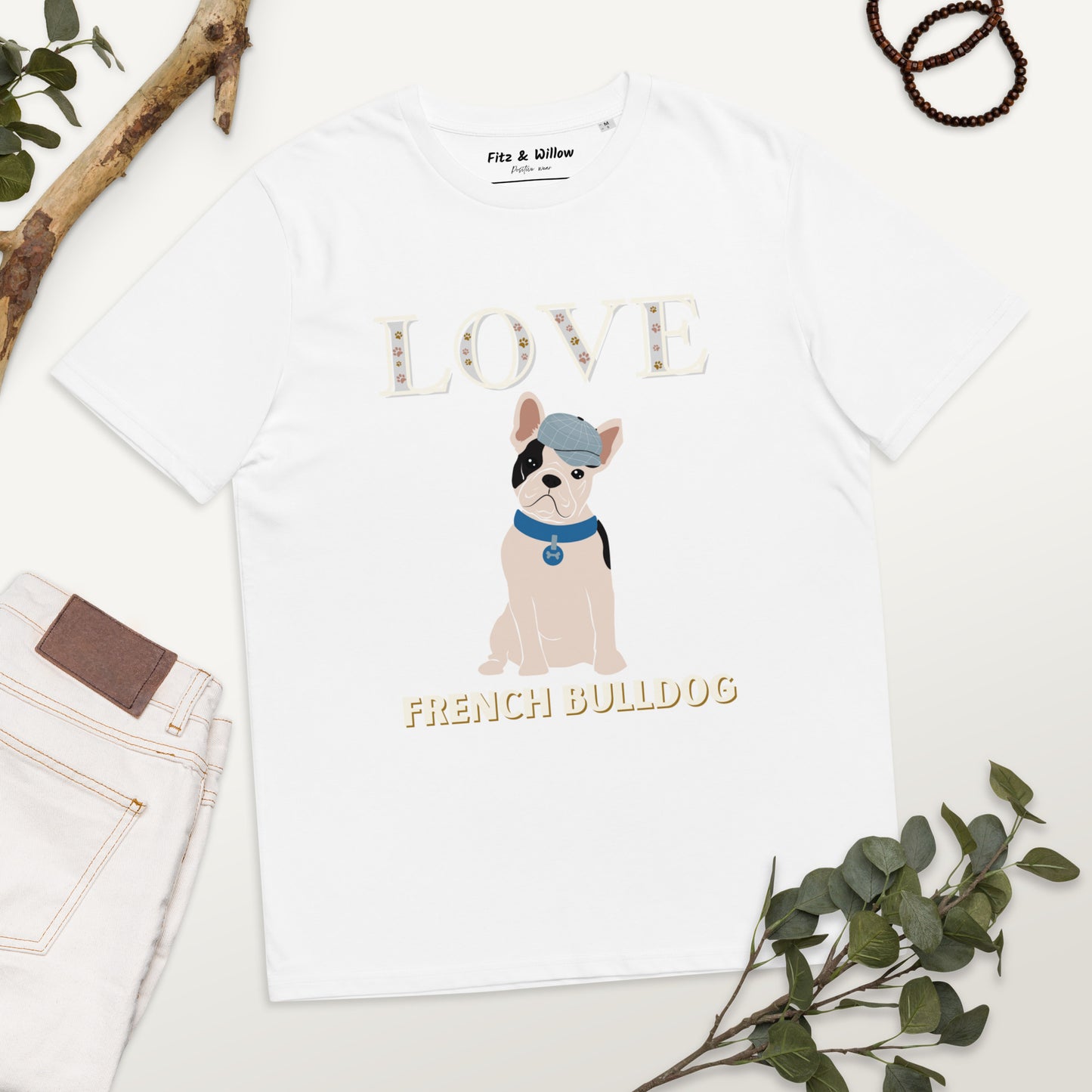 French Bulldog organic cotton tee - Fitz & Willow