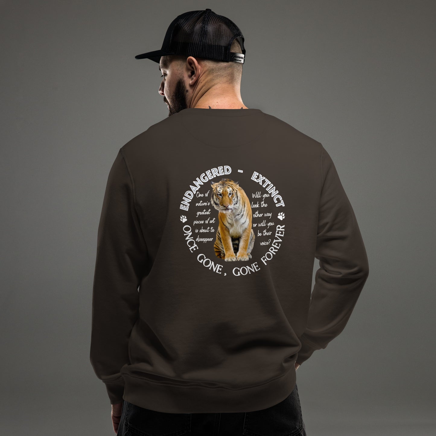 Unisex organic sweatshirt, Tiger's Voices - Fitz & Willow