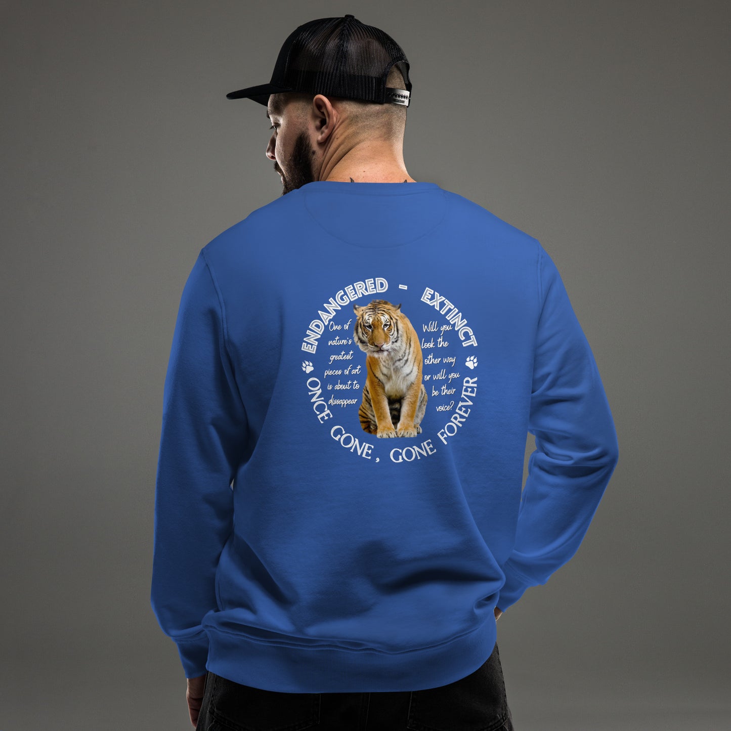 Unisex organic sweatshirt, Tiger's Voices - Fitz & Willow