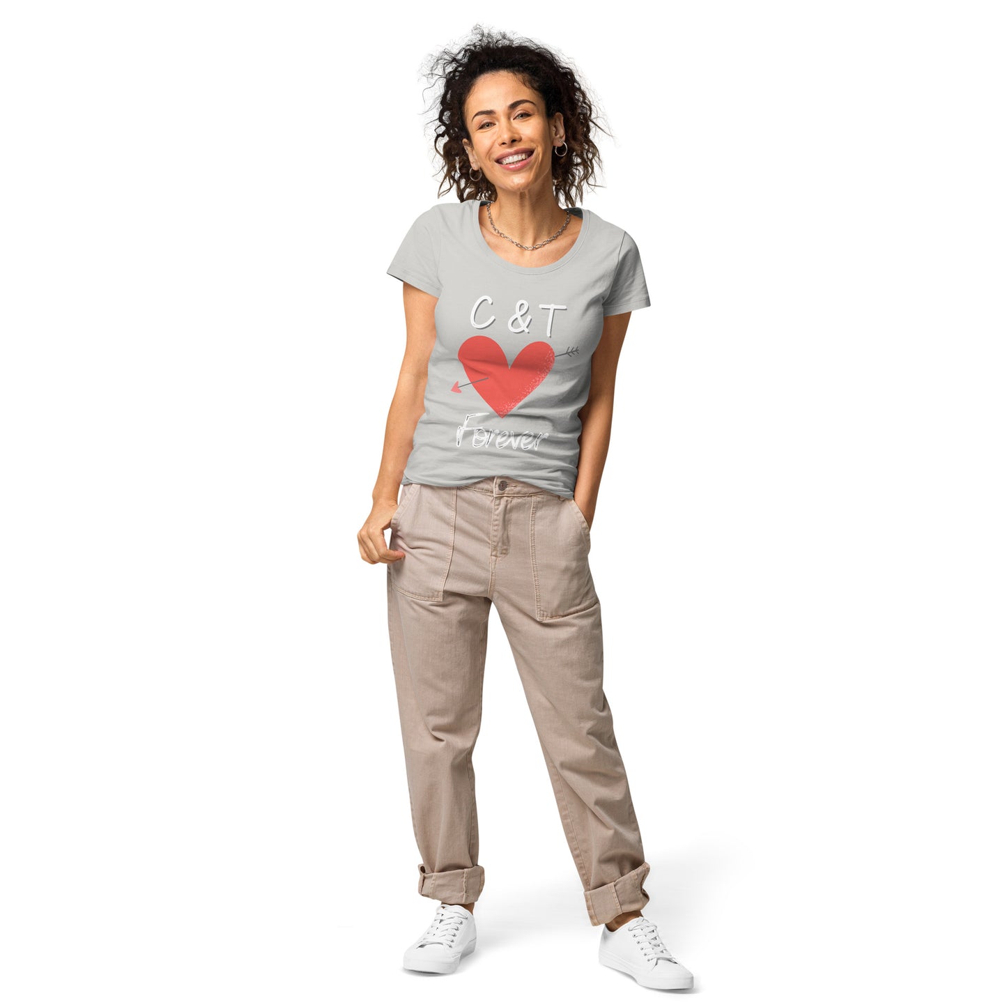 Women’s basic organic t-shirt Love u Forever - Fitz & Willow