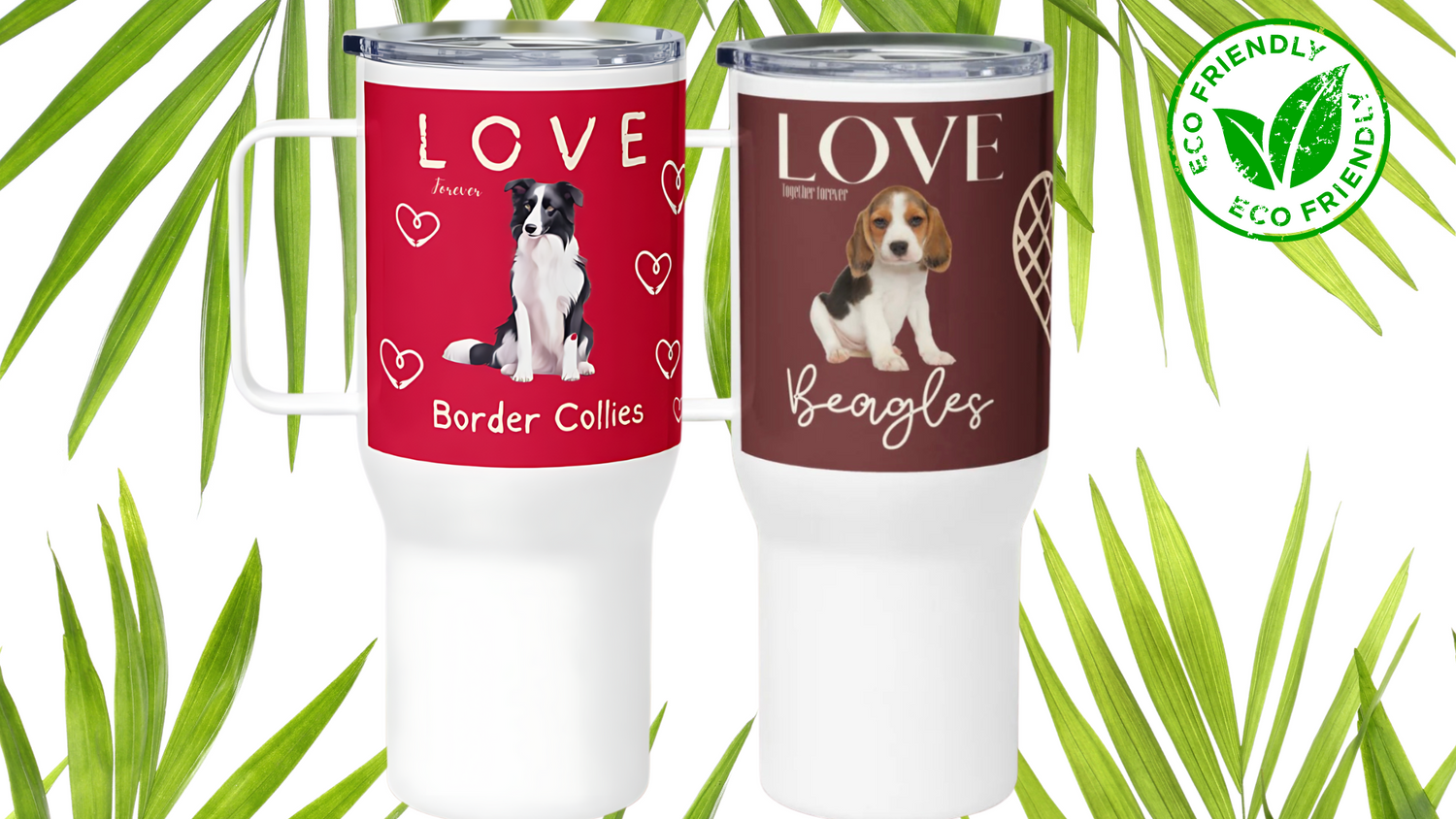 Fitz & Willow, eco-friendly, dog themed travel mugs