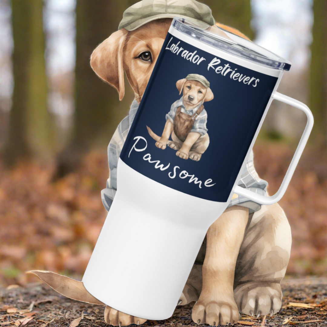 Labrador Retrievers, Travel mug with handle - Fitz & Willow