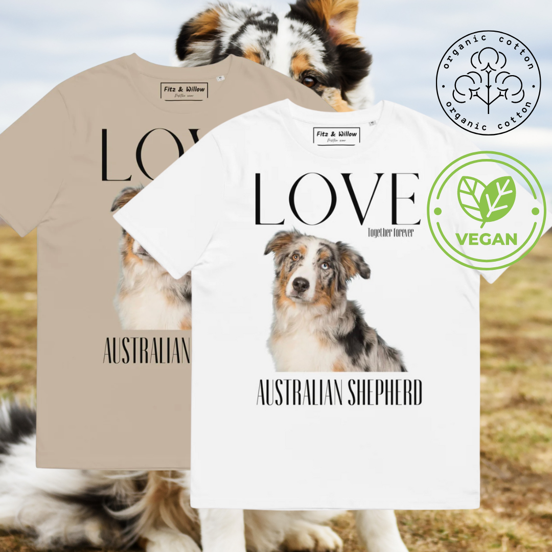 Organic cotton t-shirt Australian Shepherd Lovers - Fitz & Willow