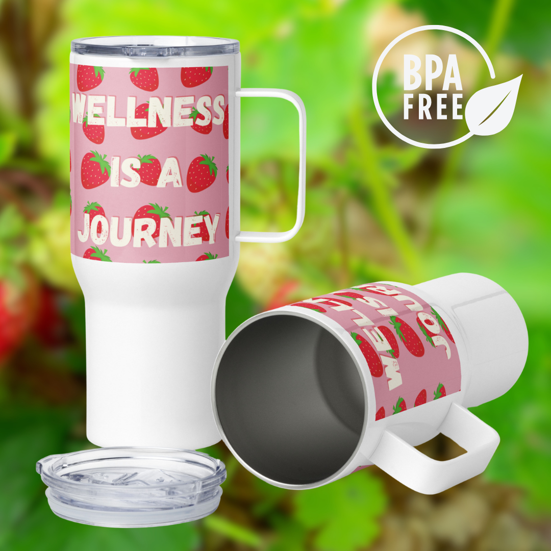 Wellness, Travel mug with a handle - Fitz & Willow