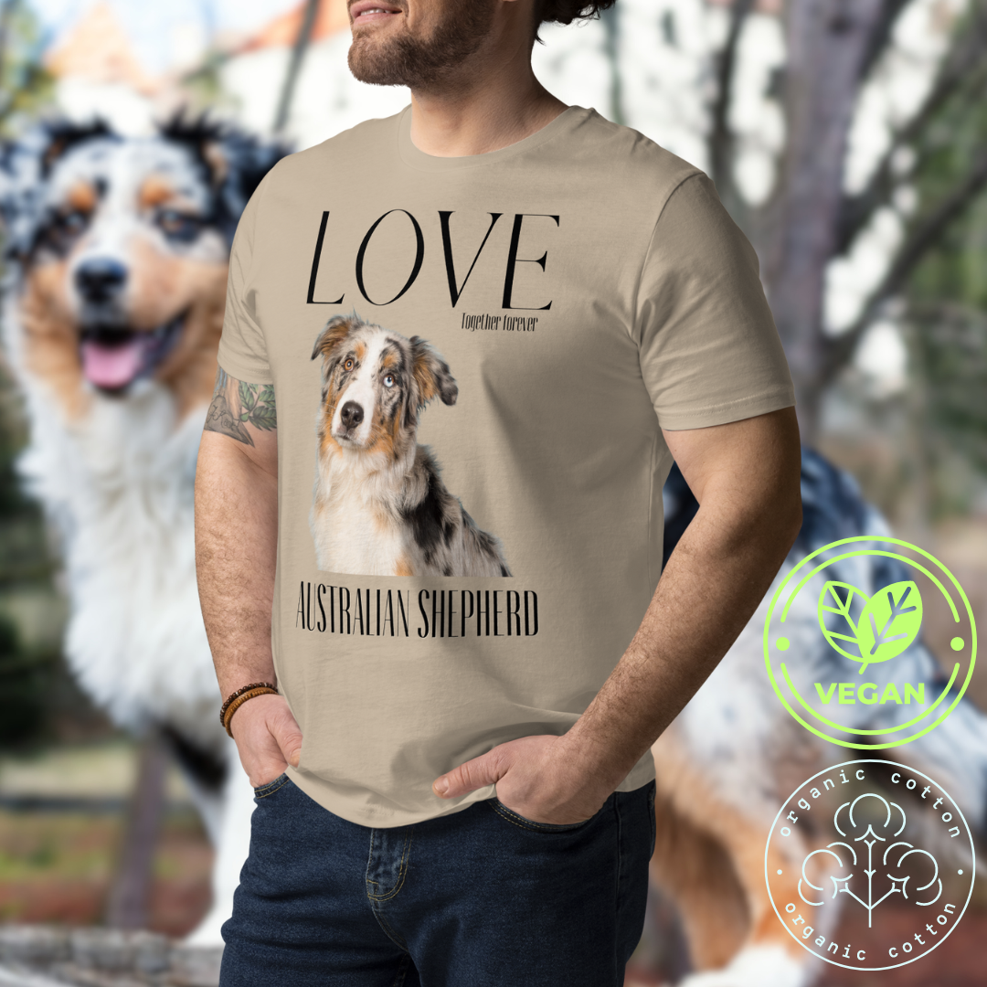 Organic cotton t-shirt Australian Shepherd Lovers - Fitz & Willow