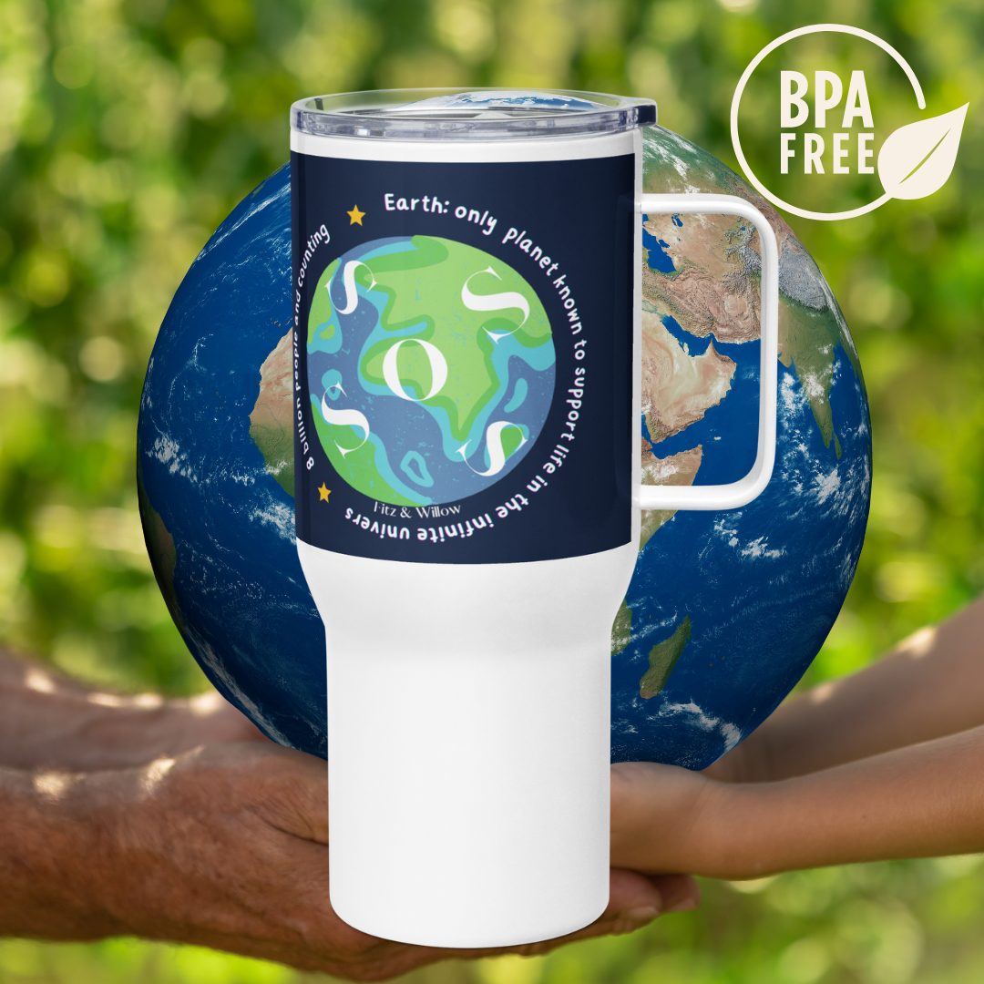 Protect our Planet, Travel mug with handle - Fitz & Willow