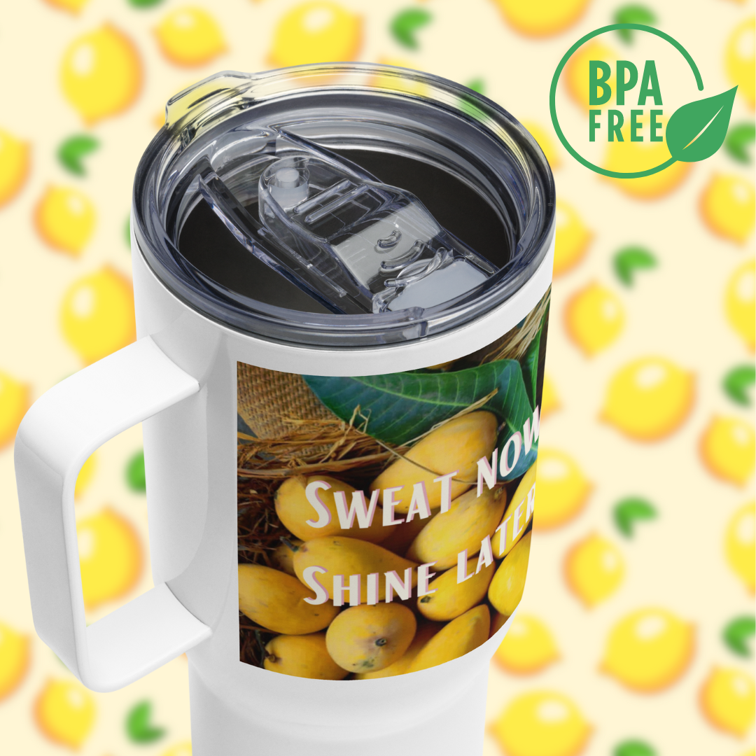 Sweat now, shine later, Stainless Steel - BPA Free, Travel Mug - Fitz & Willow