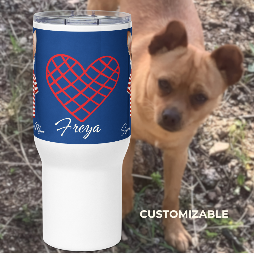 Super Chihuahua Mum, Travel mug with handle - Fitz & Willow