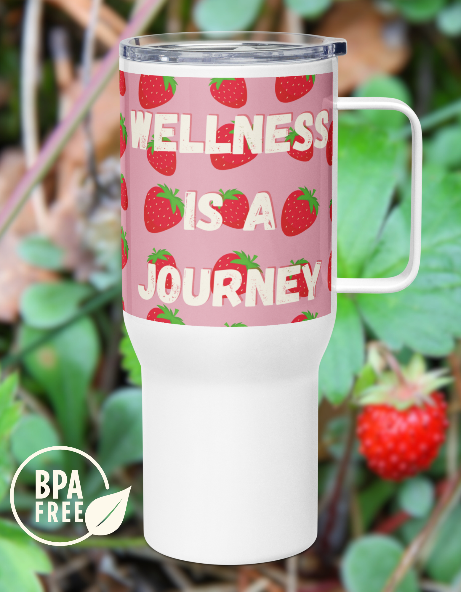 Wellness, Travel mug with a handle - Fitz & Willow