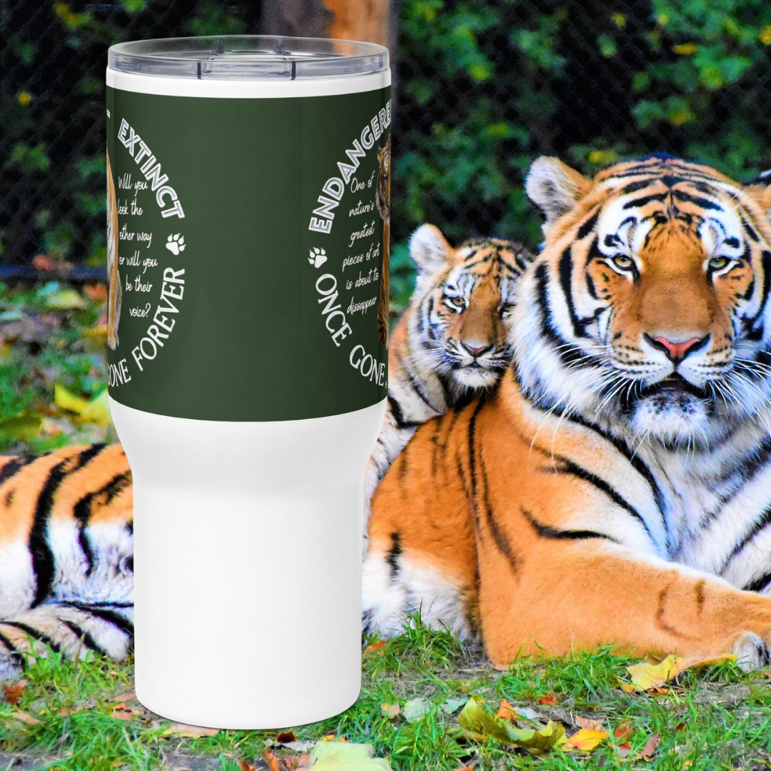 Save the Tigers, Travel mug with handle - Fitz & Willow