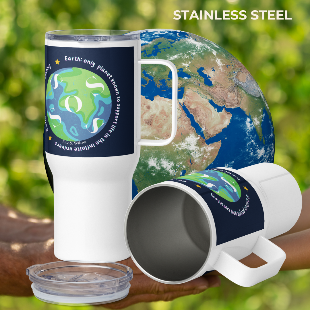 Protect our Planet, Travel mug with handle - Fitz & Willow