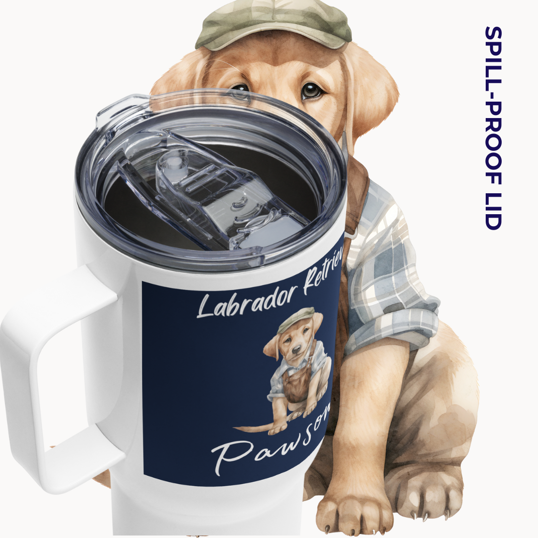 Labrador Retrievers, Travel mug with handle - Fitz & Willow