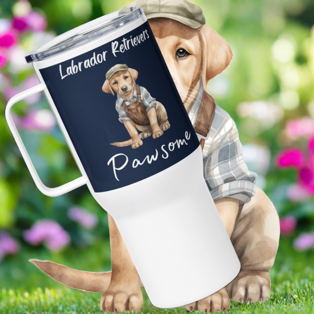 Labrador Retrievers, Travel mug with handle - Fitz & Willow