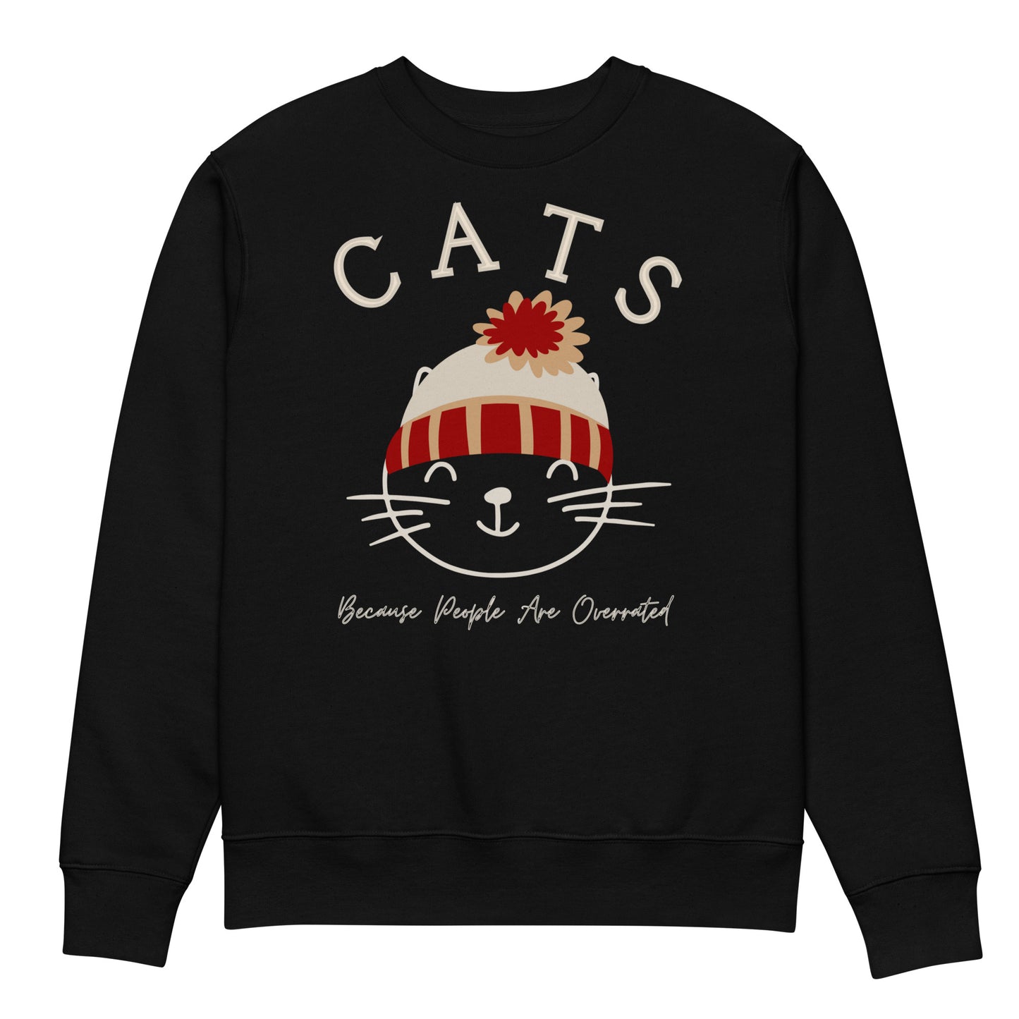 Eco-Friendly Cat Lover Sweatshirt – Fun ‘Cats Over People’ - Fitz & Willow