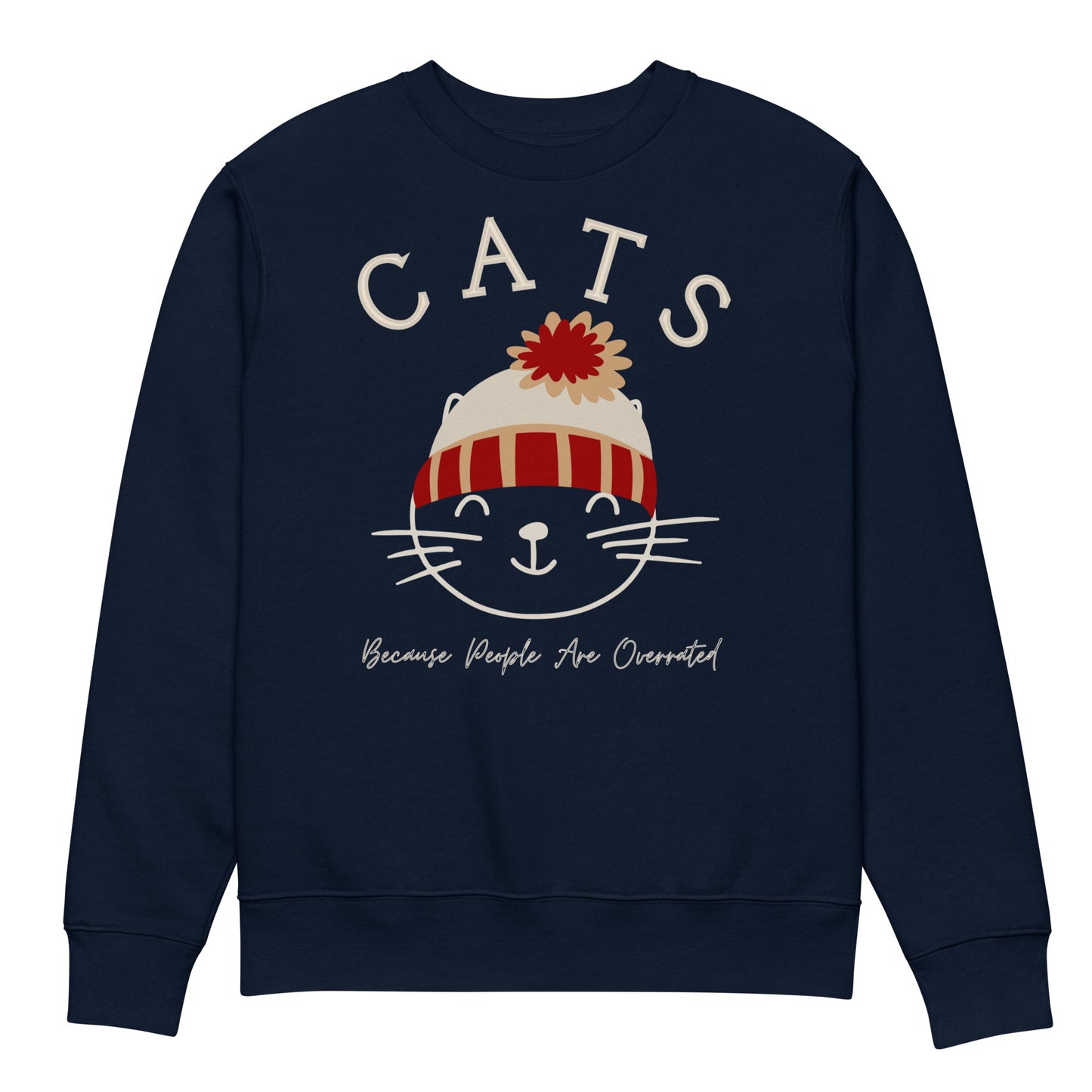 Eco-Friendly Cat Lover Sweatshirt – Fun ‘Cats Over People’ - Fitz & Willow