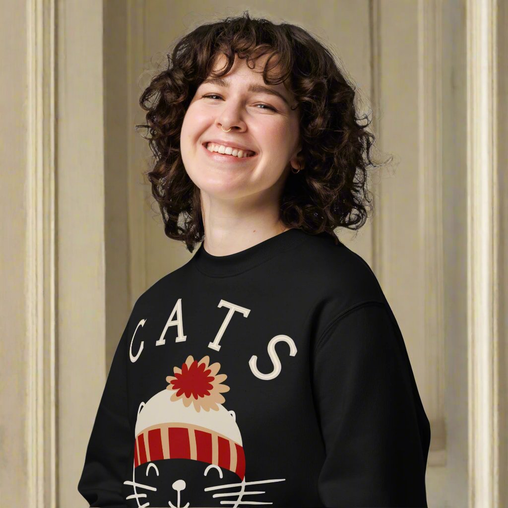Eco-Friendly Cat Lover Sweatshirt – Fun ‘Cats Over People’ - Fitz & Willow