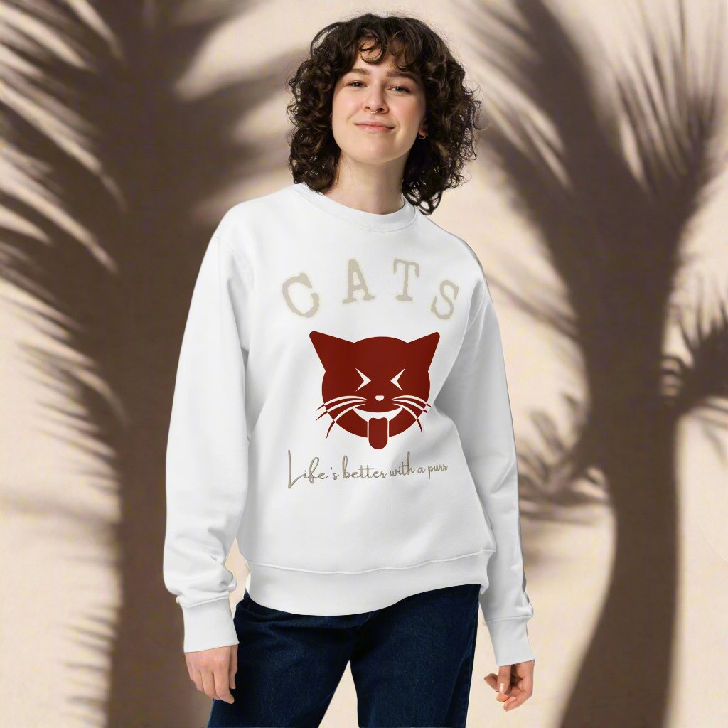 Ethical Cat Lover Apparel: Organic Cotton Sweatshirt - Fitz & Willow