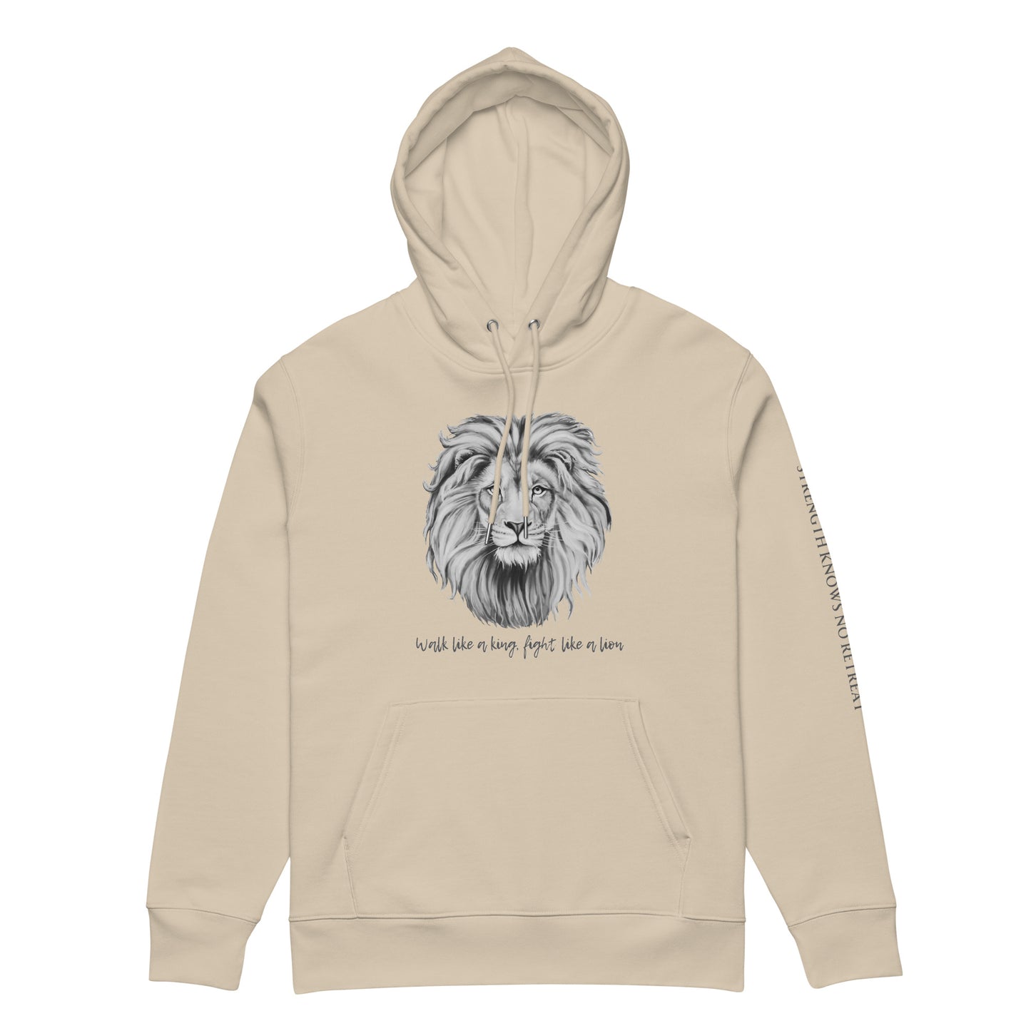 Ethical Vegan Organic Cotton Hoodie | Fight Like a Lion - Fitz & Willow