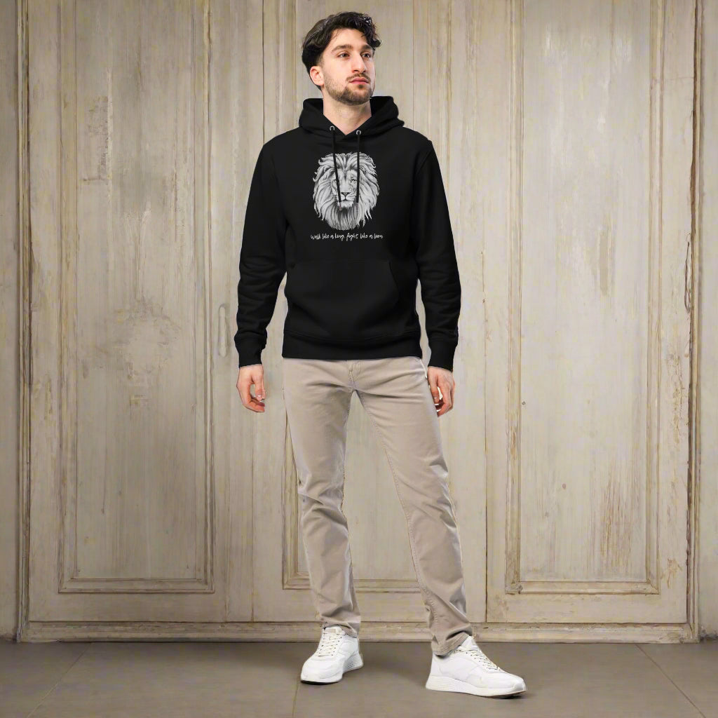 Ethical Vegan Organic Cotton Hoodie | Fight Like a Lion - Fitz & Willow