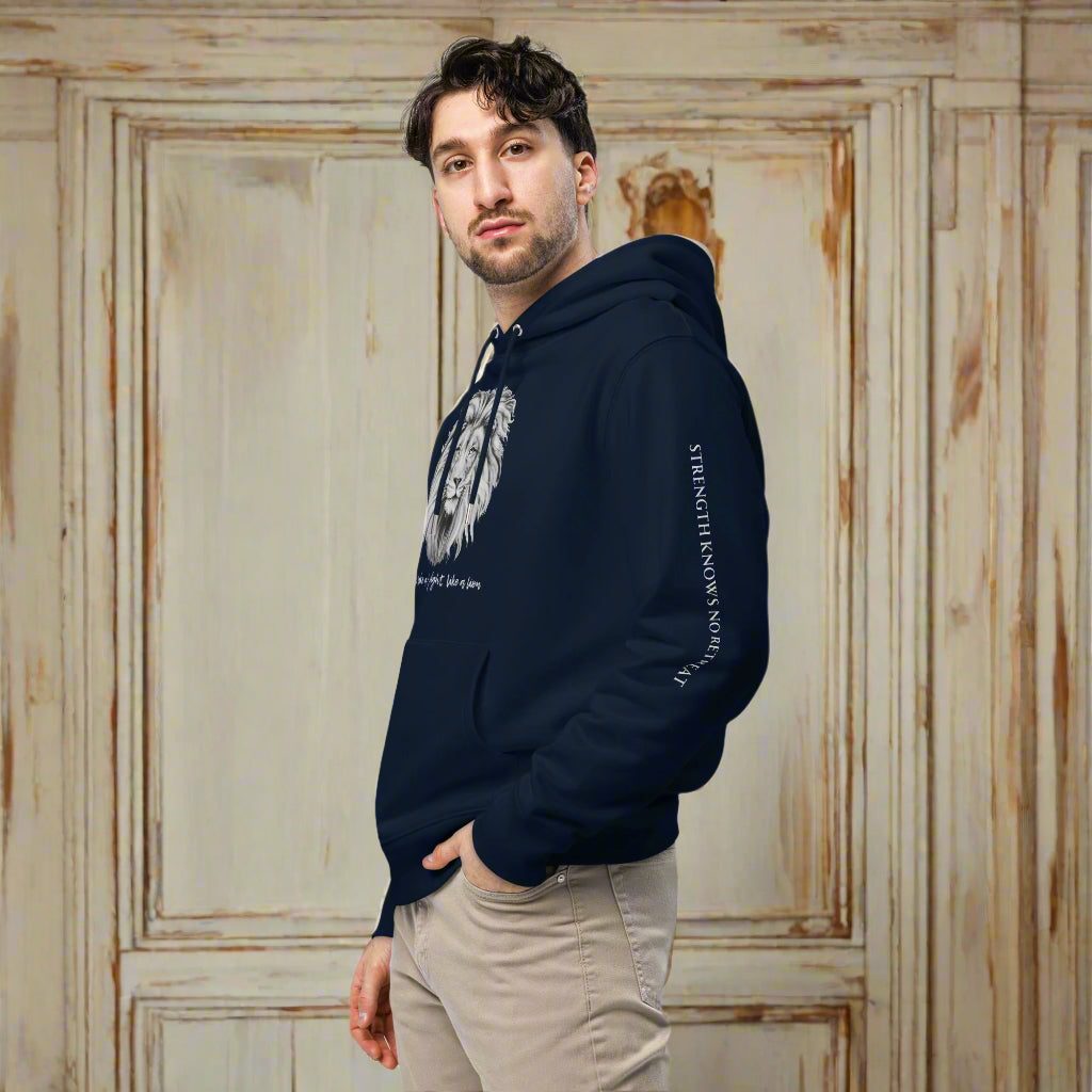 Ethical Vegan Organic Cotton Hoodie | Fight Like a Lion - Fitz & Willow