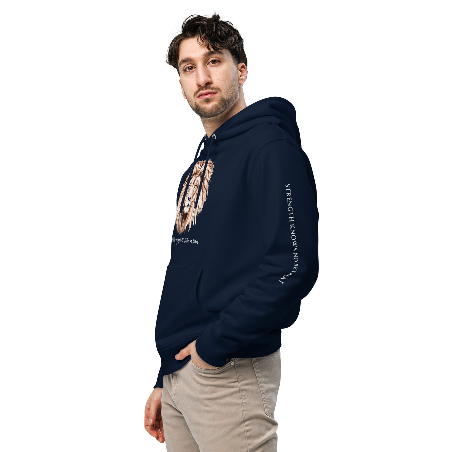 Ethical Vegan Organic Cotton Hoodie | Fight Like a Lion - Fitz & Willow