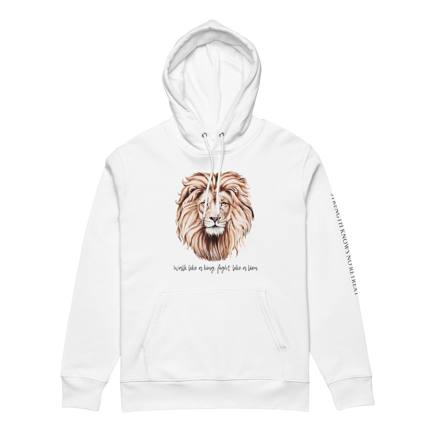 Ethical Vegan Organic Cotton Hoodie | Fight Like a Lion - Fitz & Willow