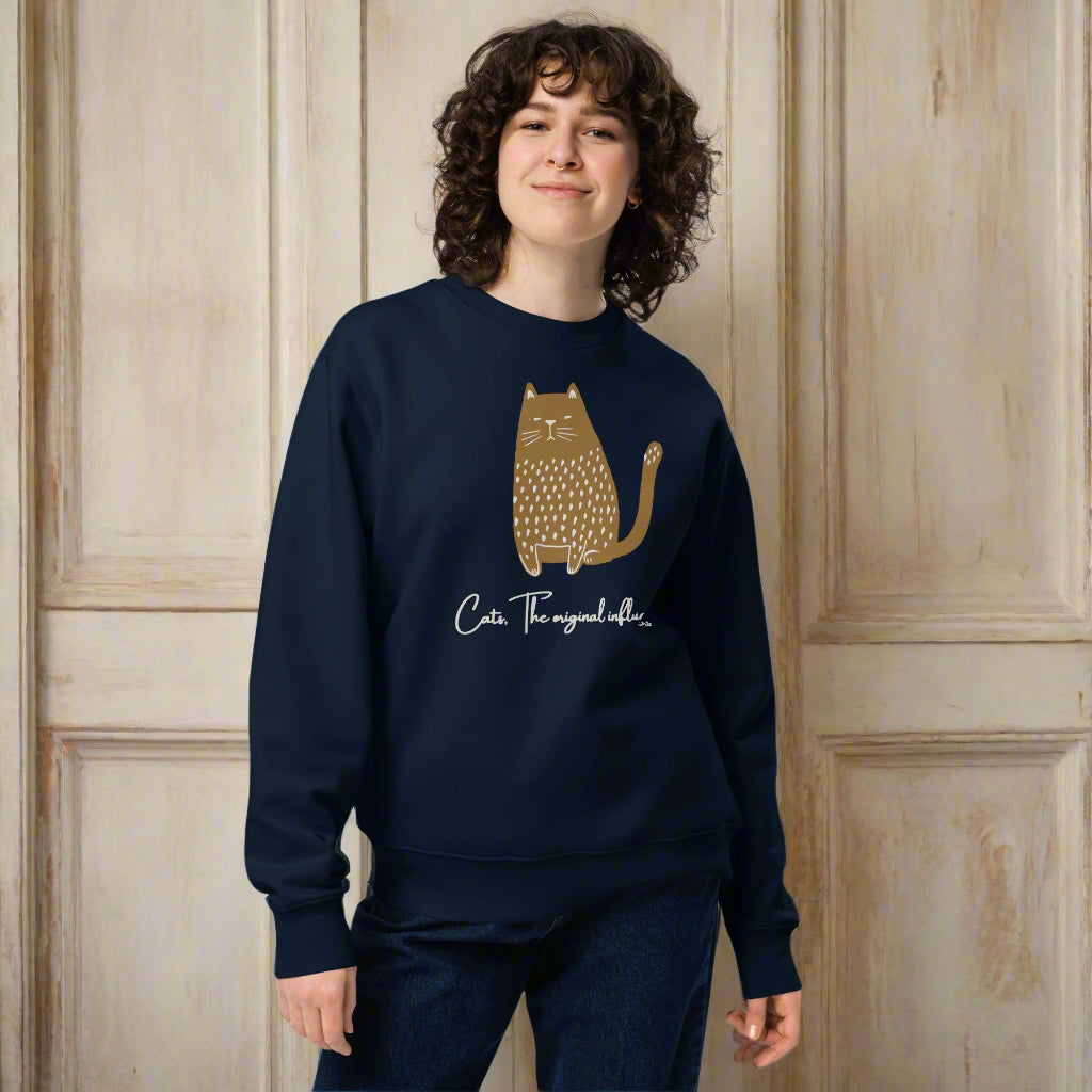 Organic Cotton Cat Sweatshirt - Ethical & Vegan - Fitz & Willow