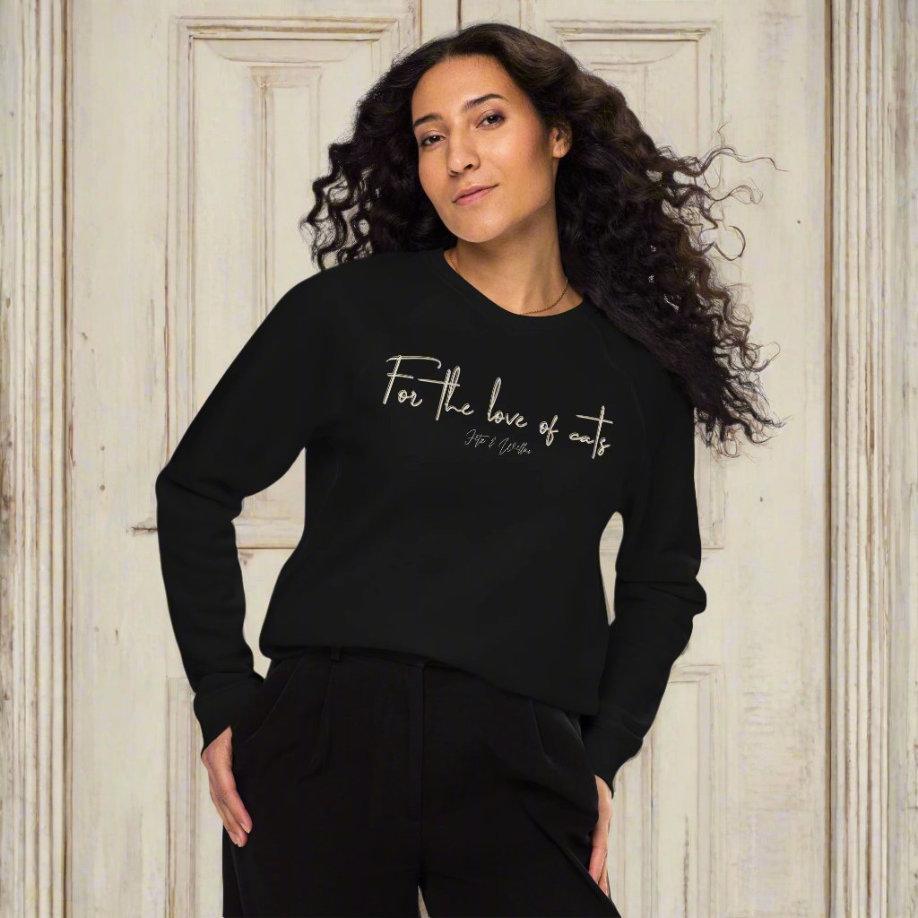 Sustainable Cat Lover’s Sweatshirt - “For the Love of Cats” - Fitz & Willow