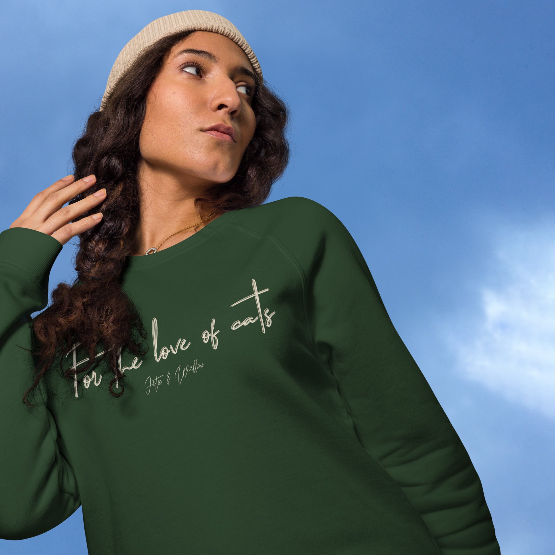 Sustainable Cat Lover’s Sweatshirt - “For the Love of Cats” - Fitz & Willow