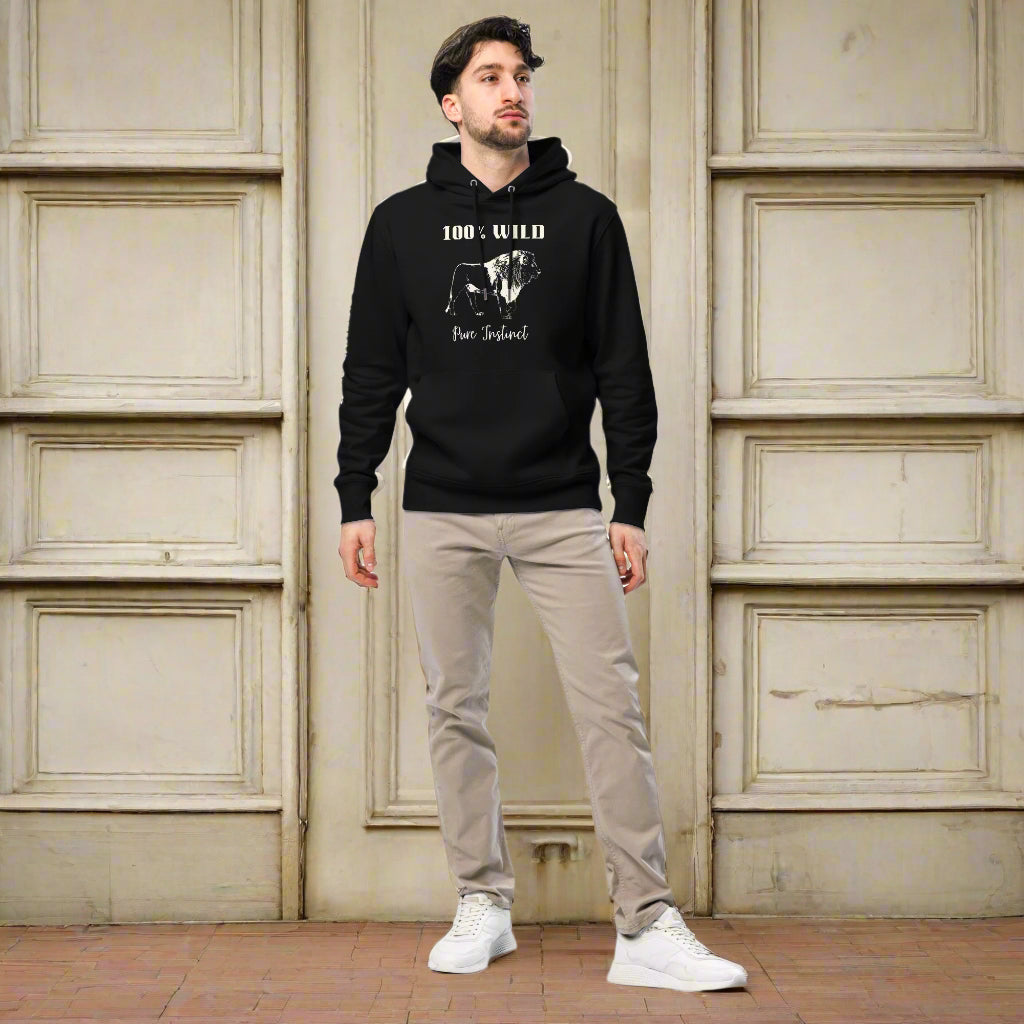 Vegan Hoodie with Lion Print – Ethical & Inspiring - Fitz & Willow