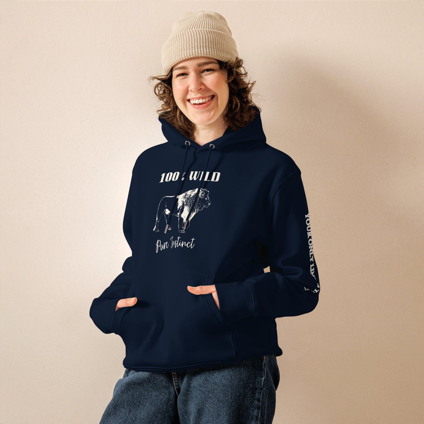 Vegan Hoodie with Lion Print – Ethical & Inspiring - Fitz & Willow