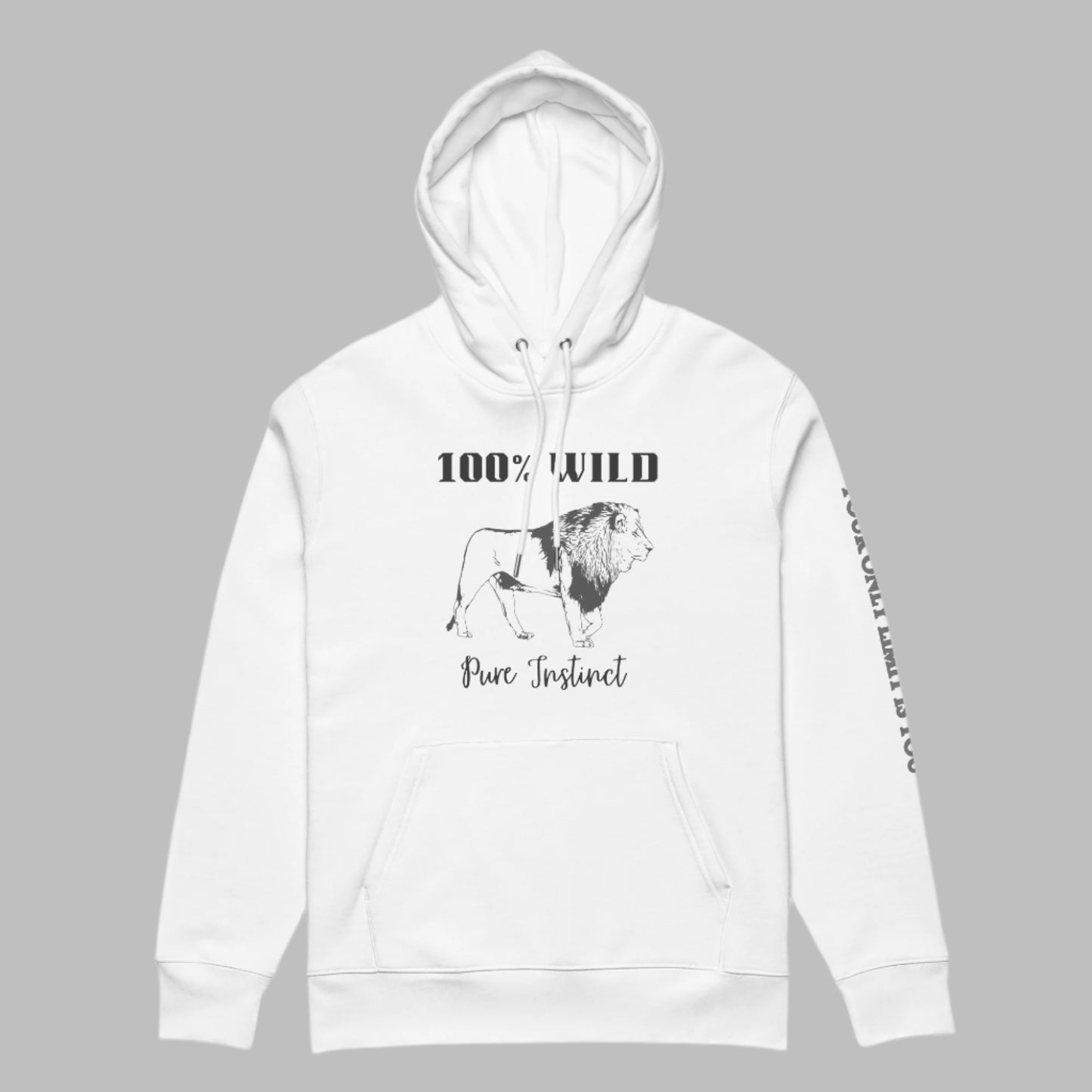 Vegan Hoodie with Lion Print – Ethical & Inspiring - Fitz & Willow