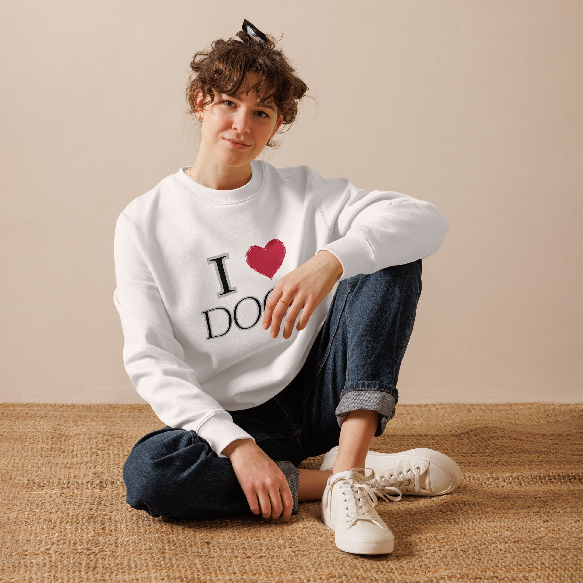 I Love Dogs” Vegan Organic Cotton Sweatshirt - Ethical & Sustainable - Fitz & Willow