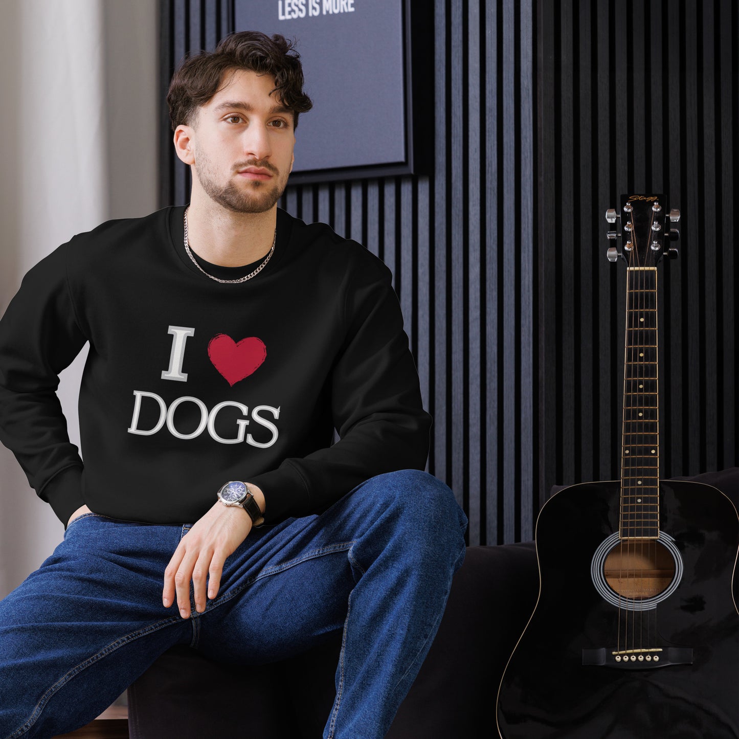 I Love Dogs” Vegan Organic Cotton Sweatshirt - Ethical & Sustainable - Fitz & Willow