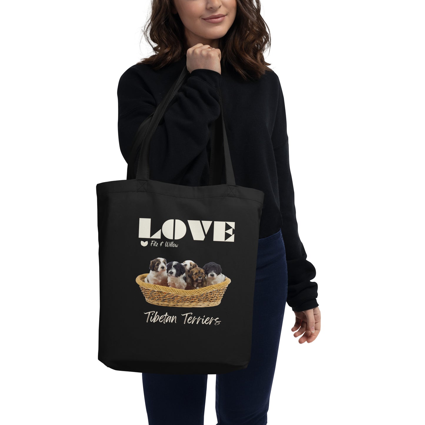 Eco Tote Bag, Tibetan Terrier - Fitz & Willow