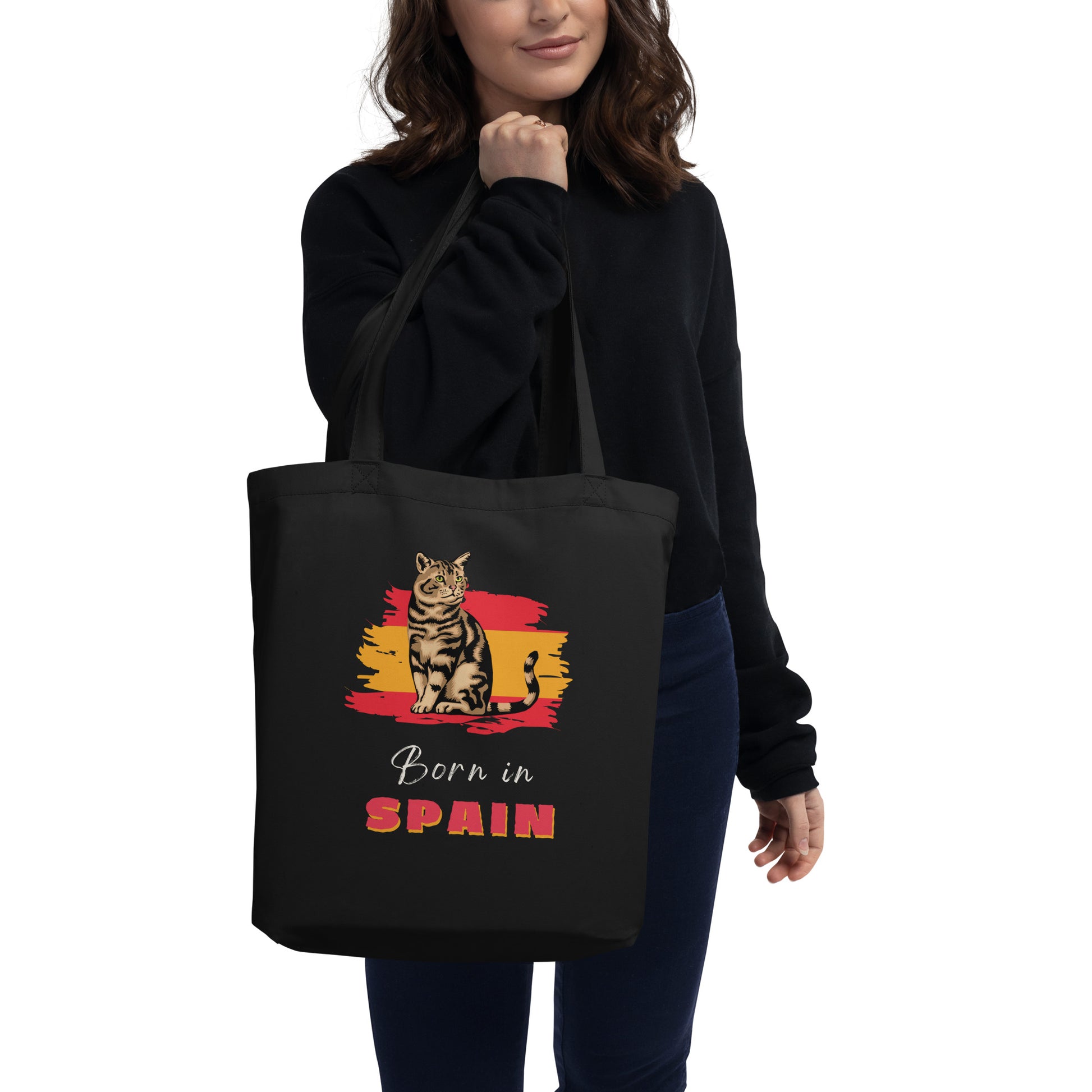 Spanish flag and cat, Eco Tote Bag - Fitz & Willow