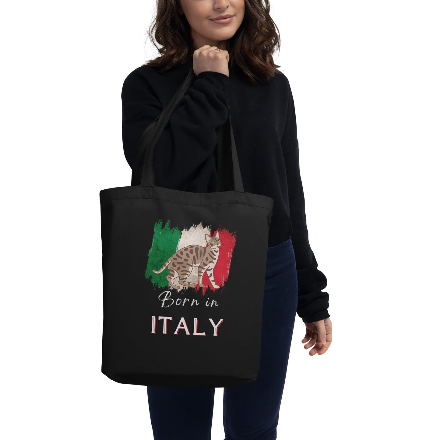 Italian Flag and cat, Eco Tote Bag - Fitz & Willow