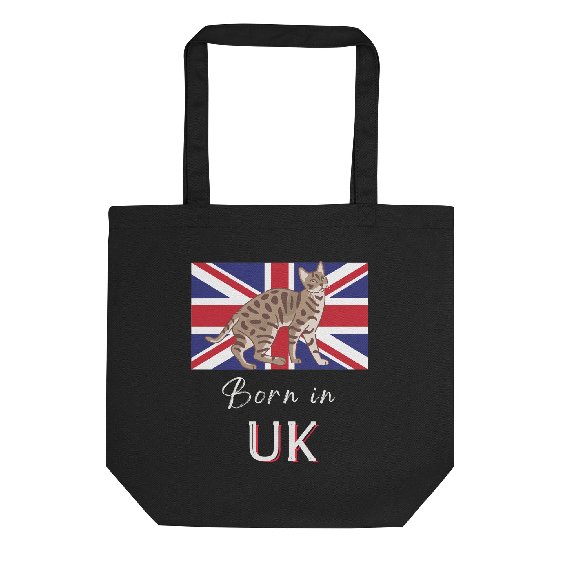 UK flag and cat, Eco Tote Bag - Fitz & Willow