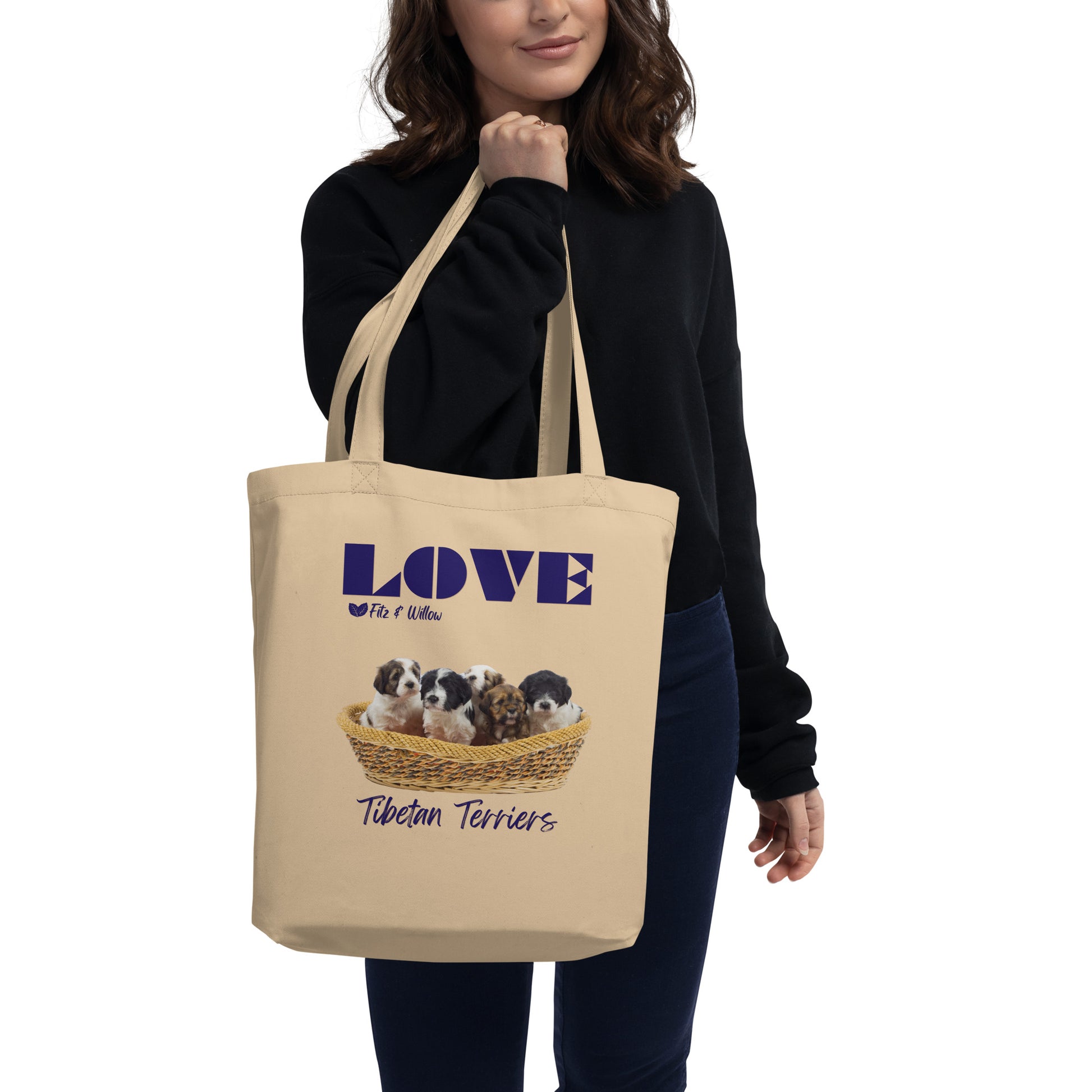 Eco Tote Bag, Tibetan Terrier - Fitz & Willow