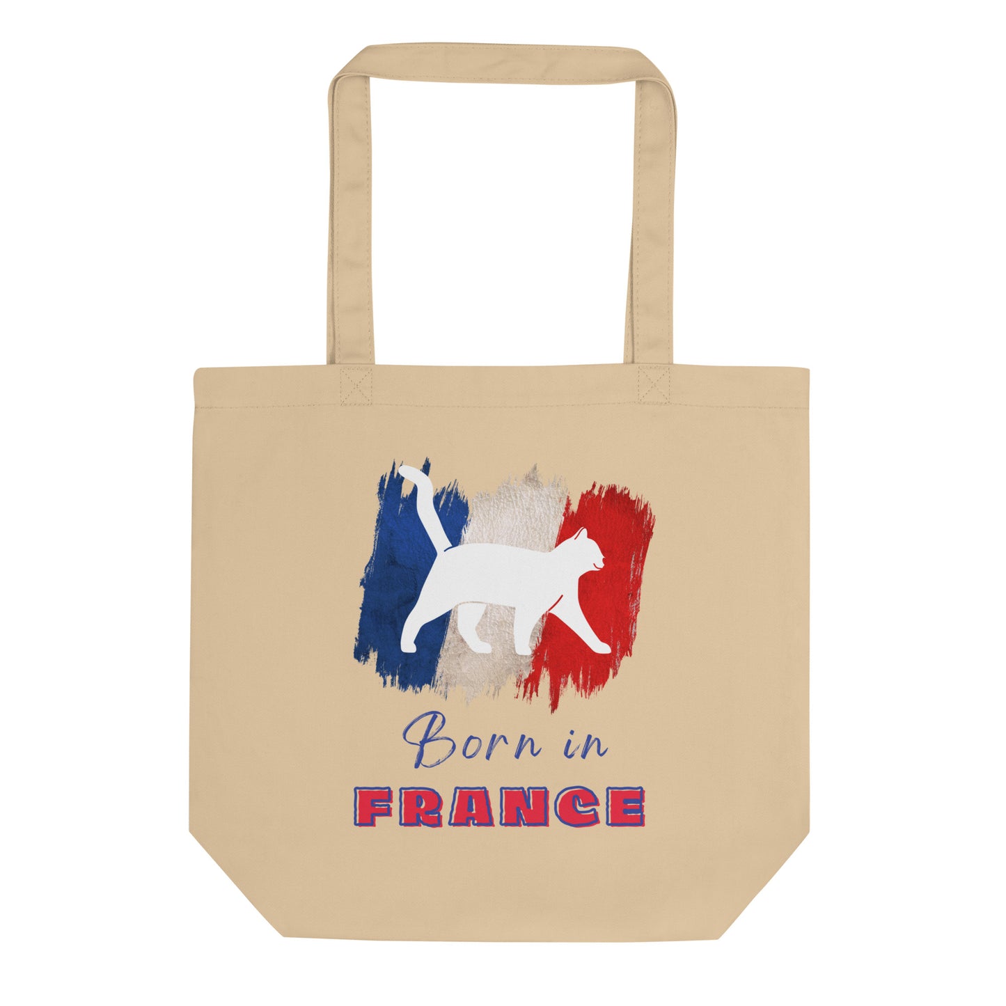 French flag and cat, Eco Tote Bag - Fitz & Willow